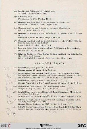 Limoges-email (NR. 473-511)