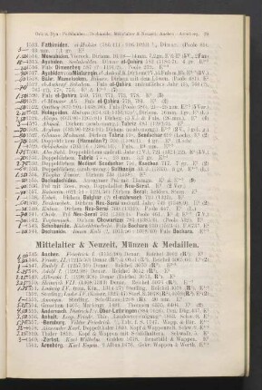 Mittalalter & Neuzeit, Münzen & Medaillen