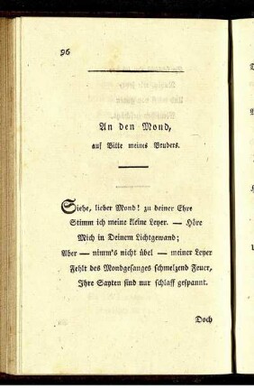 An den Mond, auf Bitte meines Bruders.