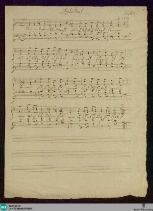 Ruhetal - Don Mus.Ms. 1730 : Coro; F