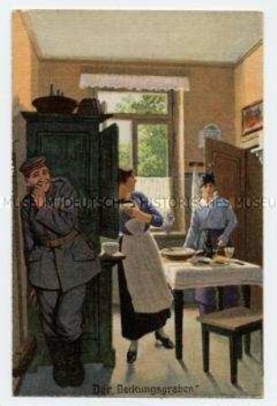 Humoristische Postkarte zum Ersten Weltkrieg