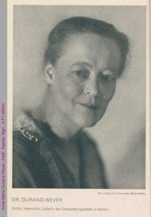 Porträt von Anne-Marie Durand-Wever
