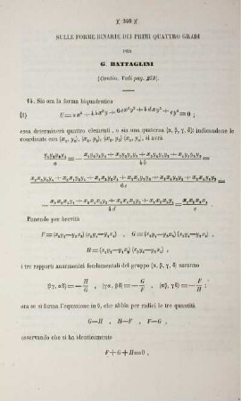 Sulle forme binarie dei primi quattro gradi.