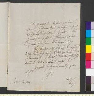 Brief von Weiß, Christian Samuel an Goethe, Johann Wolfgang von
