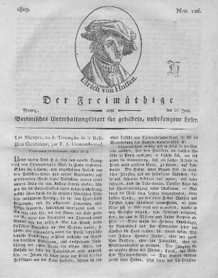 Nro. 126., Montag, den 26. Juni 1809