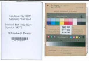 Entnazifizierung Richard Schweikardt , geb. 26.07.1913 ()