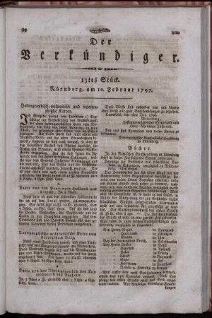 13tes Stück. Nürnberg, am 10. Februar 1797