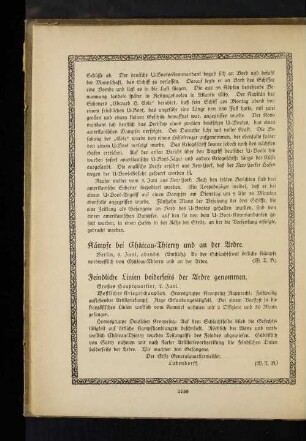 Kämpfe bei Château=Thierry und an der Ardre.