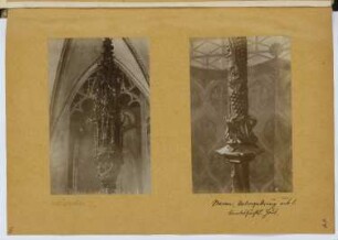 Landesfürstliche Burg, Meran: Kapelle, Vortragskreuz (aus: Skizzen- und Fotoalbum 14)