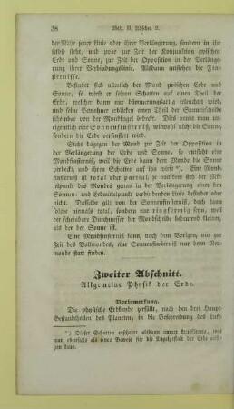 Zweiter Abschnitt. Allgemeine Physik der Erde