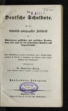 15: Der Deutsche Schulbote - 15. 1856