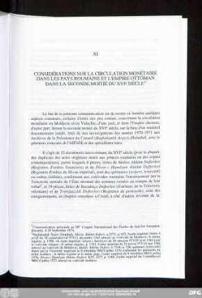 XI Considérations Sur La Circulation Monétaire Dans Les Pays Roumains Et L'Empire Ottoman Dans La Seconde Moitié Du XVIe Siècle