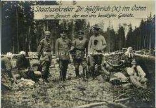 Karl Helfferich besucht besetzte Gebiete im Osten