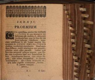 Dissertatio De Censu Emigrationis, von Abzugs-Gelde