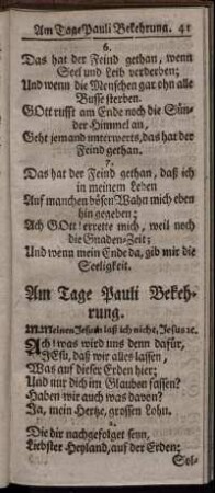 Am Tage Pauli Bekehrung. - Am Sonntage Rogate.