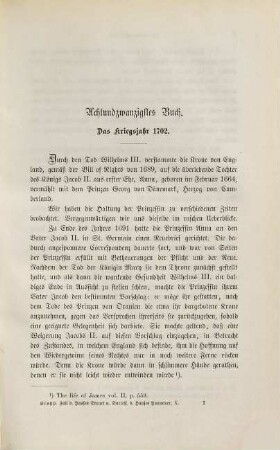Der Fall des Hauses Stuart und die Succession des Hauses Hannover in Groß-Britannien und Irland : im Zusammenhange der europäischen Angelegenheiten von 1660 - 1714, 10. Die Kriegsjahre 1702 und 1703