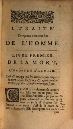Essais De Morale : Contenus En Divers Traitez sur plusieurs devoirs importans, 4. Contenant deux Traitez, Le I. Sur les quatre dernieres Fins de l'Homme. Le II. Sur la pratique de la Vigilance Chrêtienne