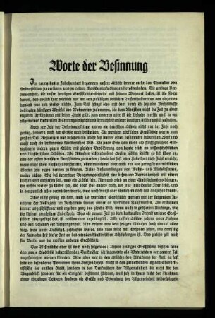 Worte der Besinnung
