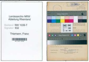 Entnazifizierung Franz Thiemann , geb. 23.10.1903 (Landwirt)