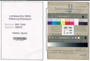 Entnazifizierung Quirin Heibel , geb. 28.03.1900 (Ingenieur)