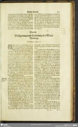 Die erste Belägerung und Eroberung der Statt Rheinberg : Geschehen im Jahr 1597.