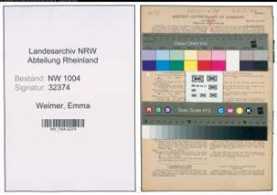 Entnazifizierung Emma Weimer , geb. 21.05.1893 (Krankenschwester)