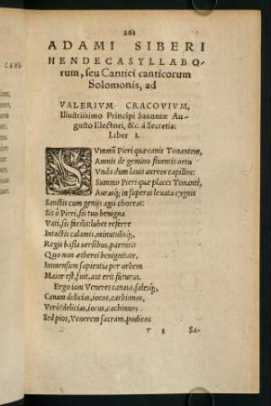 261-284, Hendecasyllaborum, seu Cantici canticorum Solominis
