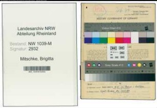 Entnazifizierung Brigitta Mitschke , geb. 25.08.1919 (Lehrerin)