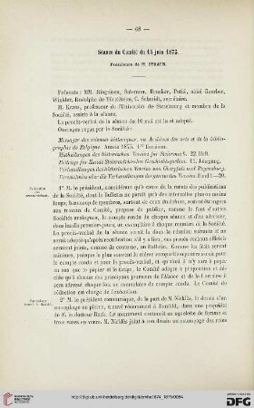 Séance du Comité du 14 juin 1875