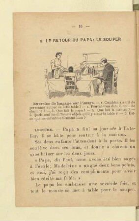 8. Le retour du Papa: Le souper