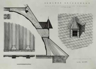 Netzschkau, Aufmaß der Dachkonstruktion des Westbaus von Schloss Netzschkau, Zustand um 1500