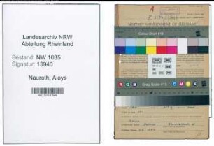 Entnazifizierung Aloys Nauroth , geb. 04.11.1901 (Steiger)