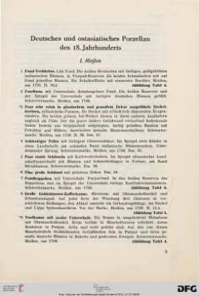 Deutsches und ostasiatisches Porzellan des 18. Jahrhunderts (Nr. 1-180)