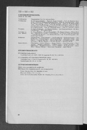 I.3 Universitätskonzil