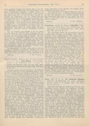 286-290 [Rezension] Sulze, Emil, Die evangelische Gemeinde