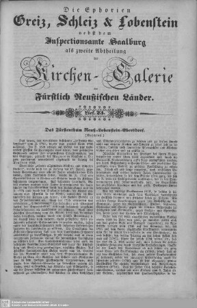 Das Fürstenthum Reuß-Lobenstein-Ebersdorf (Beschluß), Die Residenzstadt Lobenstein : 23. Lieferung