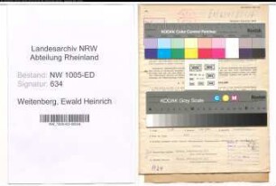 Entnazifizierung Ewald Heinrich Weitenberg , geb. 08.05.1905 (Schuhmacher)
