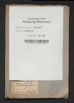Forderungen mehrerer Offiziere an den erzbischöflichen Nachlass