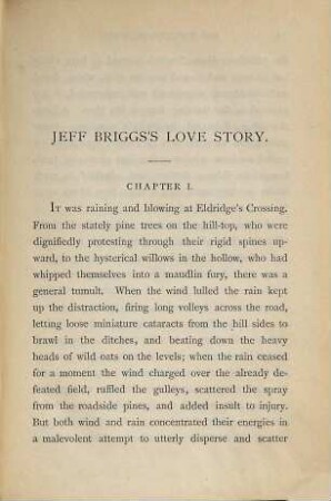 Jeff Briggs's love story and other tales
