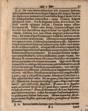 Diss. de origine supremae potestatis, quae Germaniae competit in urbem Romam et Romanae ecclesiae patrimonium