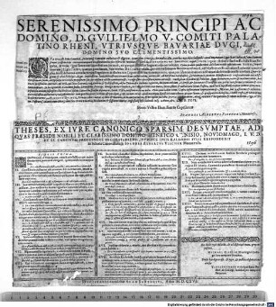 Theses, Ex Iure Canonico Sparsim Desumptae