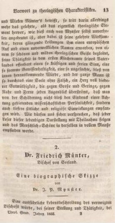 13-53 Dr. Friedrich Münter, Bischof von Seeland : eine biographische Skizze