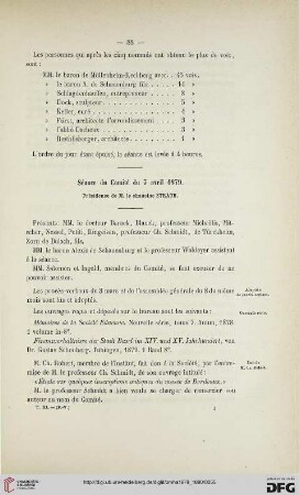 Séance du Comité du 7 avril 1879