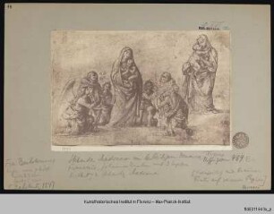 Madonna mit Kind und Johannesknaben, zwei Heilige mit Engeln; Madonna mit Kind