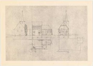Döllgast, Hans; Hohenfeld (Bayern); Kapelle - Grundriss; Ansicht; Schnitte