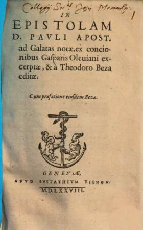 In epistolam Pauli ad Galatas notae