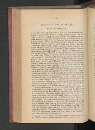 The Religion of Akbar.