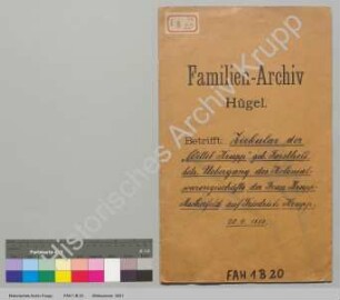 Übergang des Kolonialwarengeschäfts auf Friedrich und Wilhelm Krupp nach dem Tod von Helene Amalie Krupp