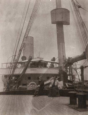 An Bord des Dampfers "Tagus" nach Westindien