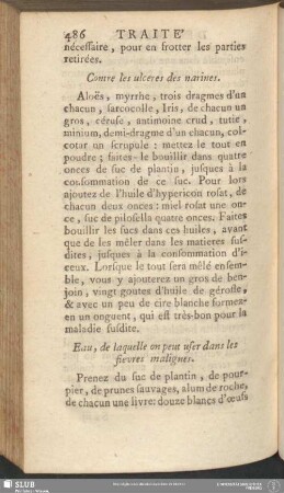 Eau, de laquelle on peut user dans le fievres malignes